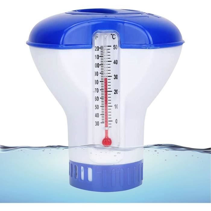 Distributeur De Chlore Flottant Canard Solaire - Débit Réglable, Lumière LED, Pour Piscine Et Spa, Gros Galets