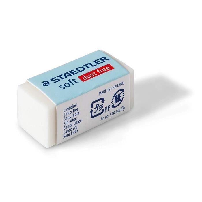 STAEDTLER® soft 526 S - Gomme blanche sans latex 33 x 16 x 13 mm