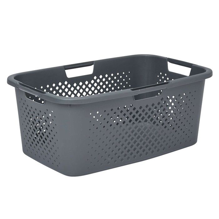 SUNDIS Panier à linge Pixel - 40 L - Gris