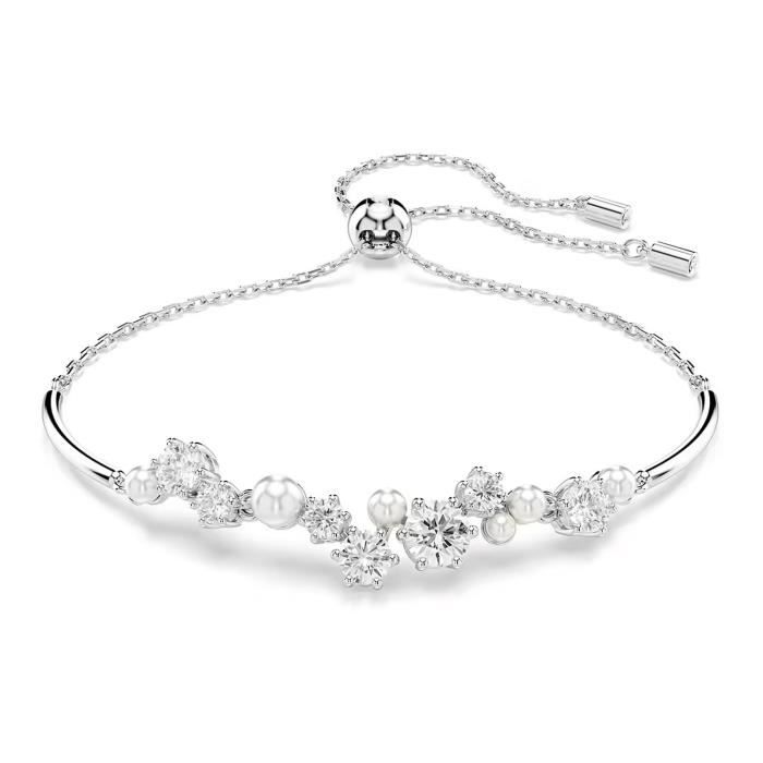 Bracelet - SWAROVSKI - Constella - Cristal et perle - Métal rhodié - 24 cm