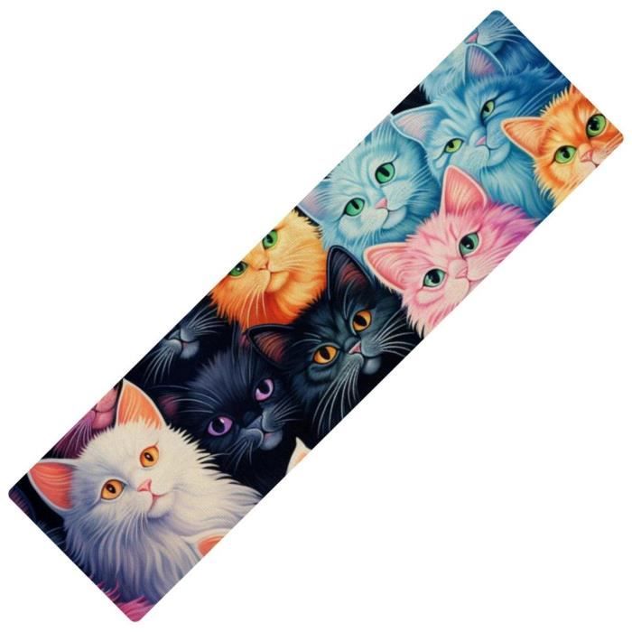 Tapis de cuisine antidérapant et lavable avec motif poules - Pour sol