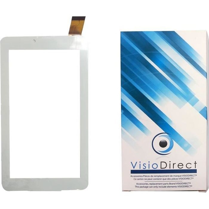 Vitre ecran tactile pour ARCHOS 70 Platinum 3G 7" blanc 