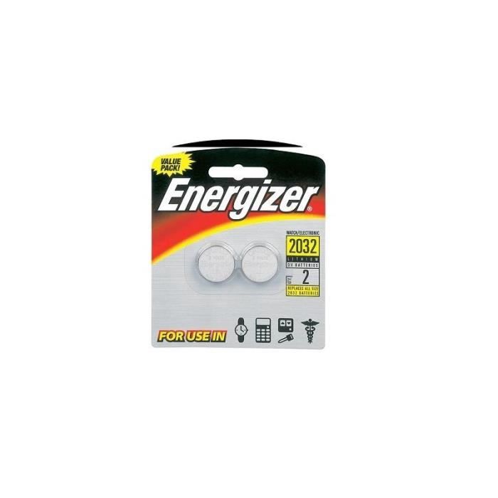 Energizer Piles bouton Energizer Lithium 2032, pack de 2 