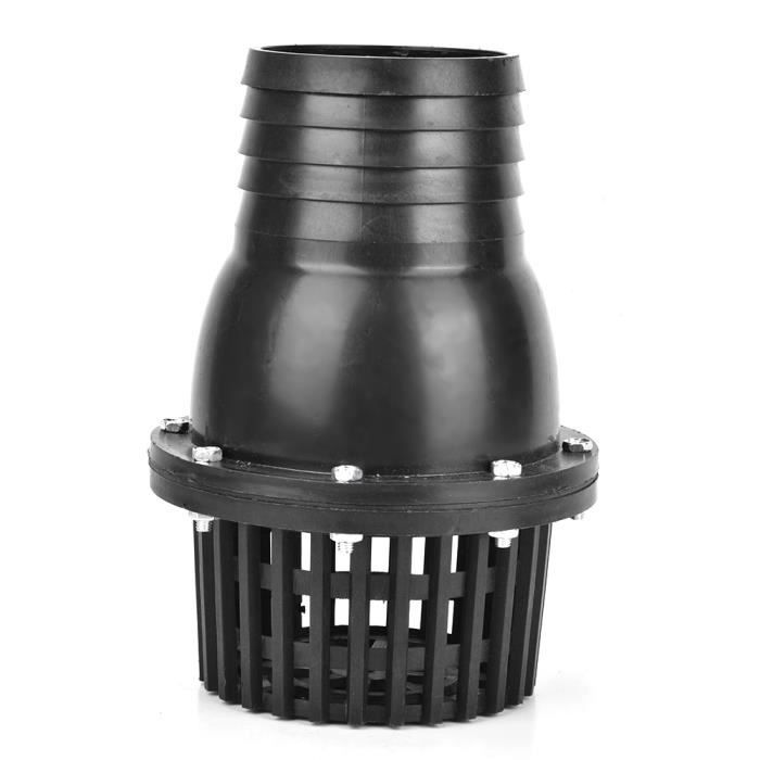 Clapet Anti-Retour Pied De Pompe à Eau - Vanne Plate Basse Pression PVC Noir - Pour Pompe De Puits 2 Pouces - Accessoire Irrigation