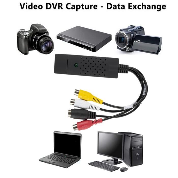 Carte d'acquisition vidéo VHS USB 20 à capuchon facile convertisseur