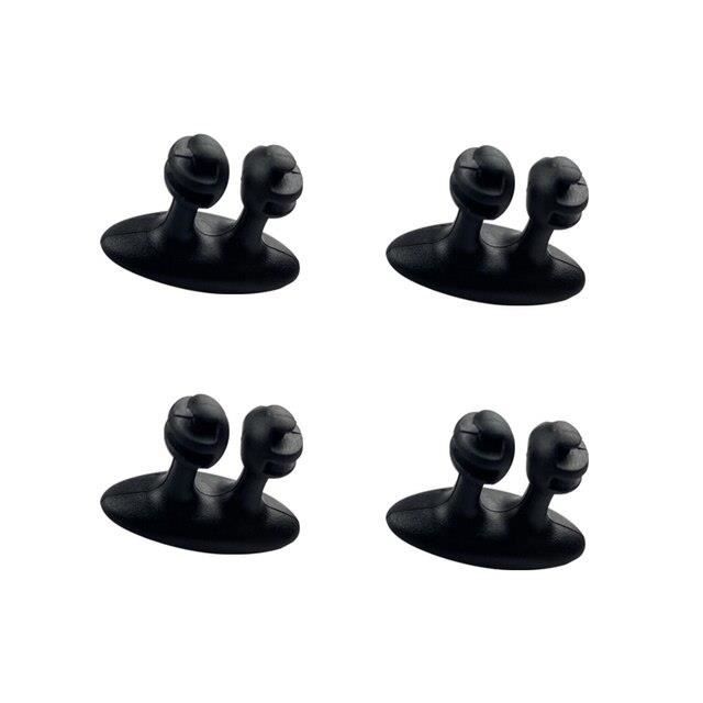 Clips De Fixation Pour Câble D'écouteurs - Lot De 2, Noir, Pour Câbles De 2 à 4 Mm De Diamètre