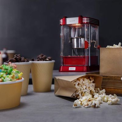 Machine à Popcorn Cecotec Fun & Taste - 1200W - Noire Et Rouge - Pour Des Soirées Cinéma Maison