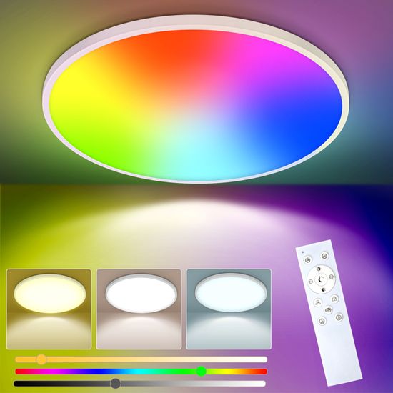 Hengda Plafonnier LED 24W, 6500K, 2160LM plafonnier Led pour lampe salon, chambre à coucher Hengda Plafonnier LED 24W, 6500K, 2160LM plafonnier Led pour lampe salon, chambre à coucher