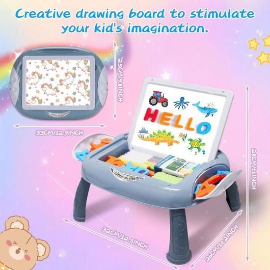 Tableau à Dessin - Ardoise Magique - Pliable - Bleu - 3 ans - Jouet Educatif Tableau à Dessin - Ardoise Magique - Pliable - Bleu - 3 ans - Jouet Educatif