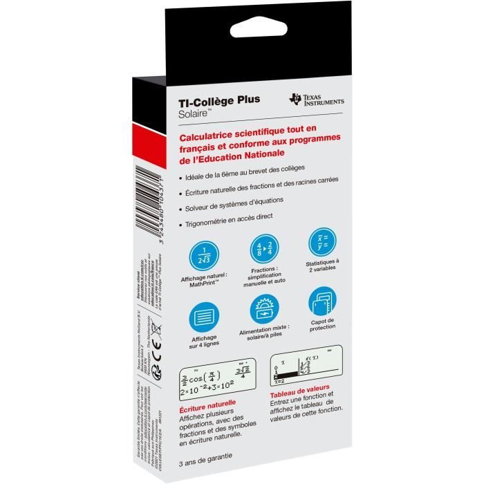 TEXAS INSTRUMENTS CALCUSO Pack économique
