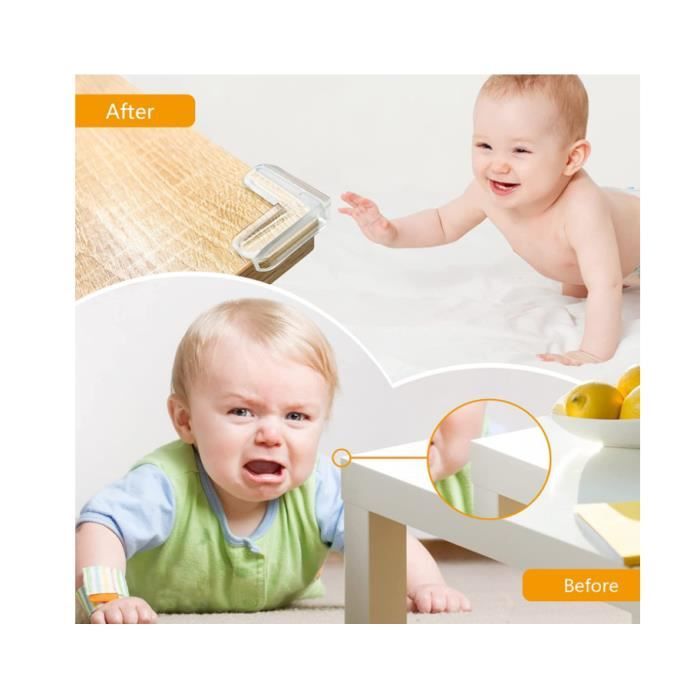 20 Pièces Protection Coins De Table Bébé - Transparent, Formes L Et O, Adhésif Fort, Sécurité Enfant Maison