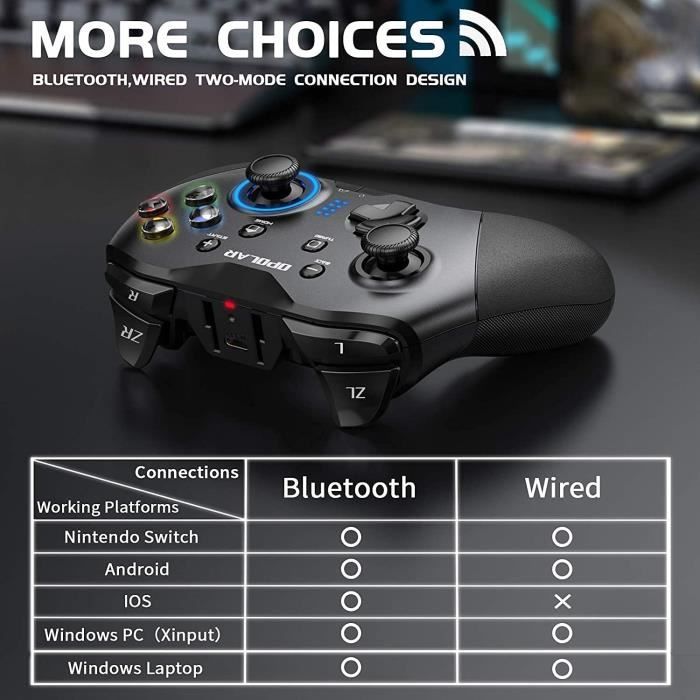 Manette PC Sans Fil Pour PC Windows 7 8 10-Nintendo Switch-Android.