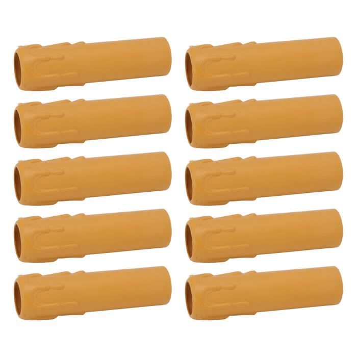 Lot De 10 Cache-Douilles Bougie Jaunes - Manchons Plastique E14 Gouttes De Cire Pour Lustres
