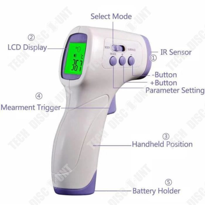 TD® Thermomètre infrarouge électronique adulte auriculaire