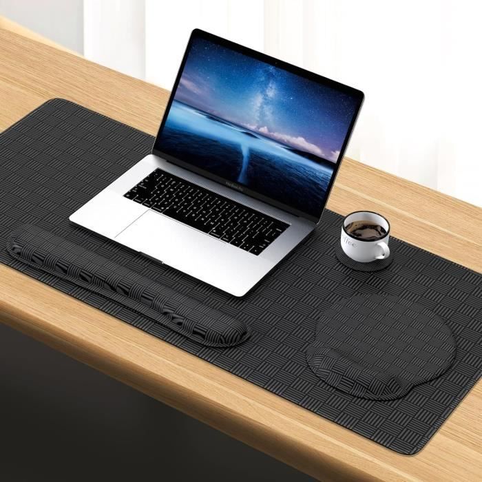 Set Repose-Poignet Clavier + Tapis De Souris Ergonomique - Gel Mémoire De Forme - Antidérapant (Rose, Motif Chiot)