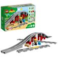 LEGO® 10872 DUPLO Town Les Rails Et Le Pont Du Train, jouet pour enfants 2-5 ans, Jeu De Construction Avec Klaxon en Brique Sonore-2