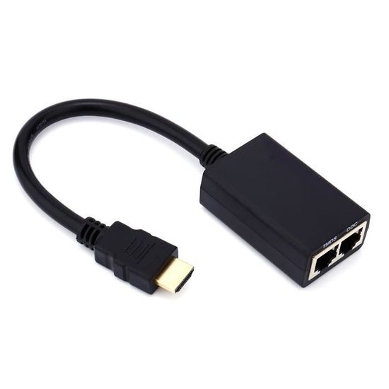 Extendeur RJ45 HDMI 1.4,sur Câble Simple Ethernet LAN RJ45 CAT5E CAT6