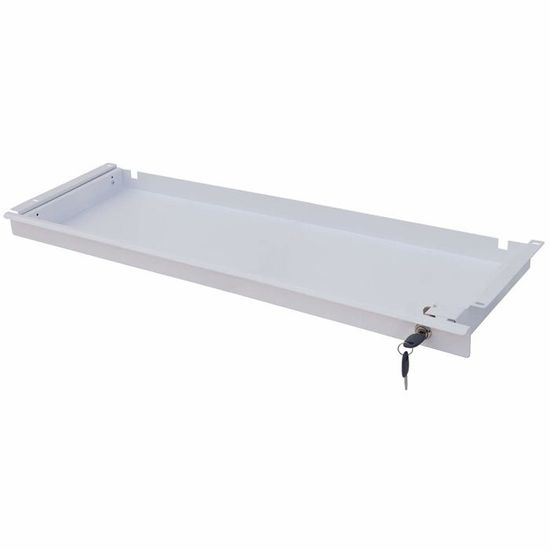 Tiroir Sous Bureau Verrouillable - 500x265x45 Mm - Noir - Idéal Pour Rangement Documents Ou Objets De Valeur