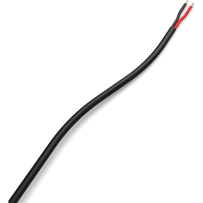 Auprotec Câble de véhicule de 10 m - 2 x 4,0 mm² - Câble rond à 2