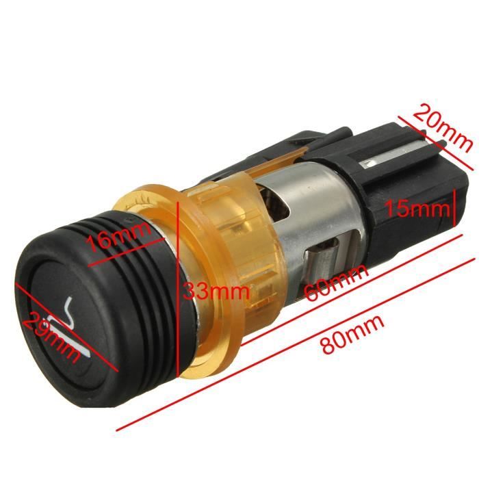 Enchufe para encendedor de cigarrillos de coche, accorio para Peugeot 206, 308, 406, 607, 1007 Enchufe para encendedor de cigarrillos de coche, accorio para Peugeot 206, 308, 406, 607, 1007