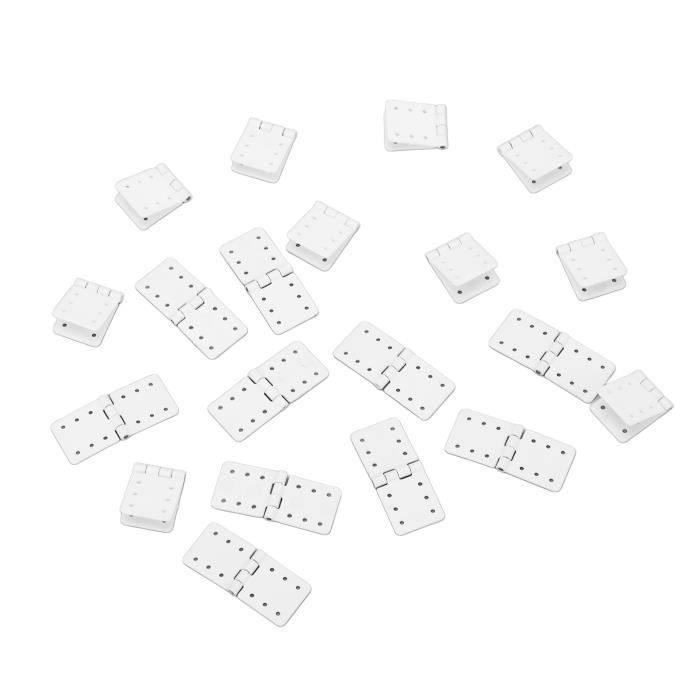 EIMSOAH Charnière d'avion RC 40 Pièces, Charnières à épingles RC, Charnière en Plastique pour Modèle d'avion télécommandé, Pièces D'aile d'avion