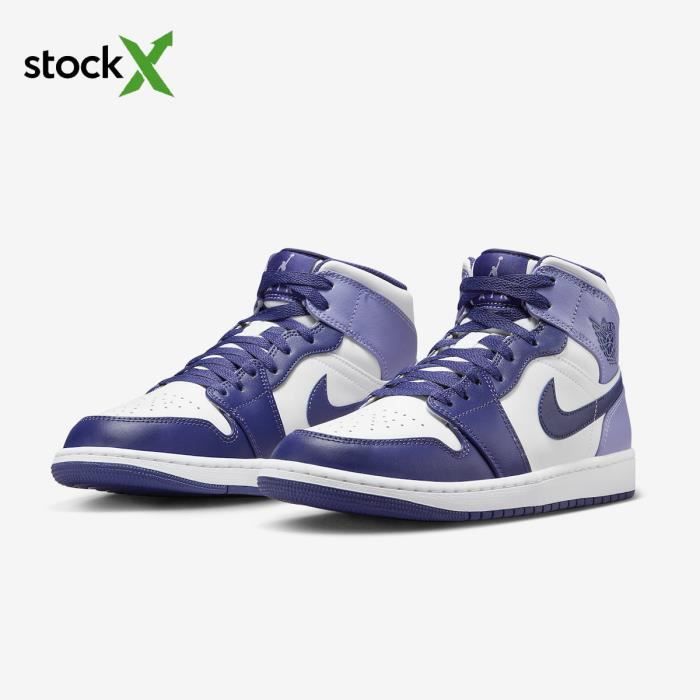 Baskets Nike Air Jordan 1 Mid Sky J Purple pour Hommes et Femmes - Cuir -  Lacets - Violet Violet - Cdiscount Chaussures