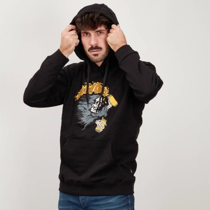 Sweatshirt Homme Vans 127387 Noir XXL Manches longues Col capuche