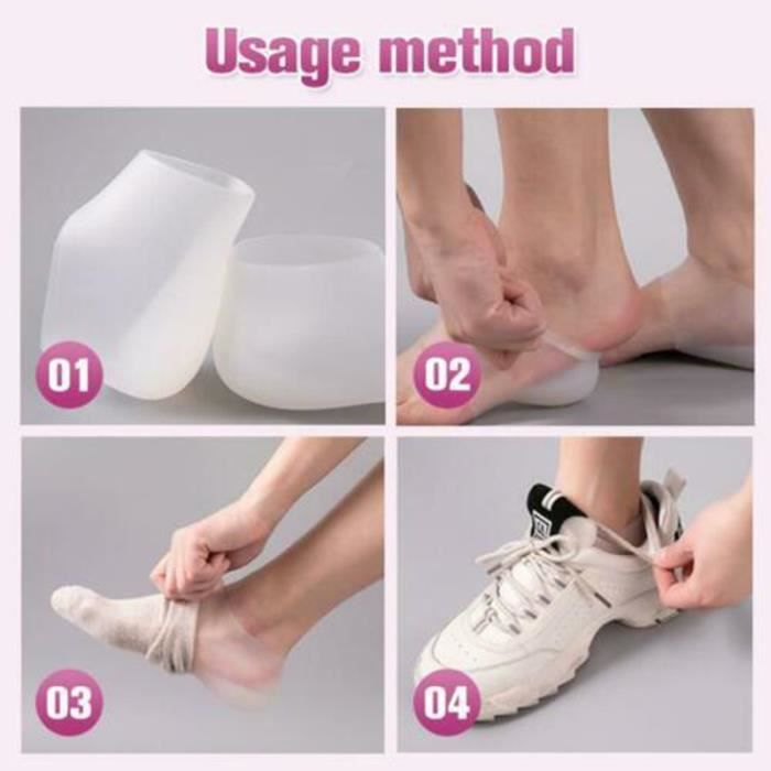 Paire Invisible Hauteur Augmente Semelles Semelles En Silicone Talon pour Femmes Hommes Nouveau Blanc Cdiscount