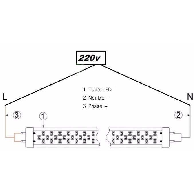 Tube Néon LED 120cm T8 Opaque 18W IP20 Eclairage de Secours 8W - Blanc  Froid 6000K - 8000K - SILAMP - Cdiscount Bricolage