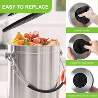 NLORNLAW Lot De 10 Filtres à Charbon Actif Carrés 12,7 Cm – Anti-Odeurs Pour Poubelle Compost Cuisine