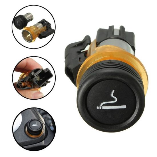 GOZAR Allume-Cigare De Voiture Et Boîtier Cig Compatible avec Peugeot 206 308 406 607