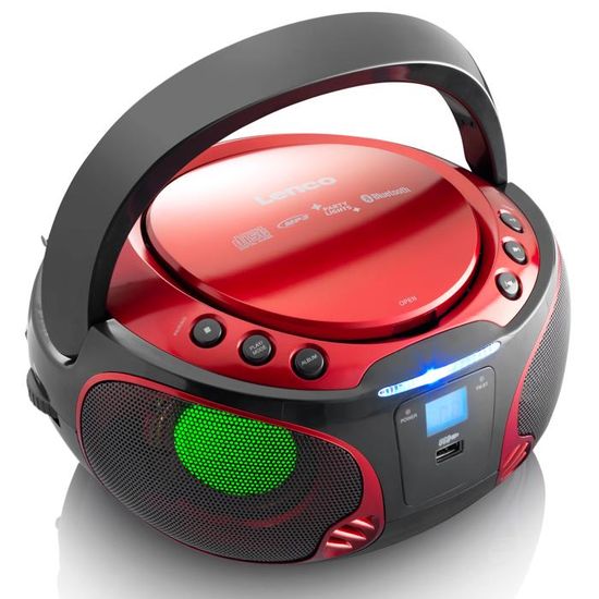 Lenco Radio Et Lecteur Cd Scd 550 Rouge Radio Cd Cassette Avis Et Prix Pas Cher Cdiscount
