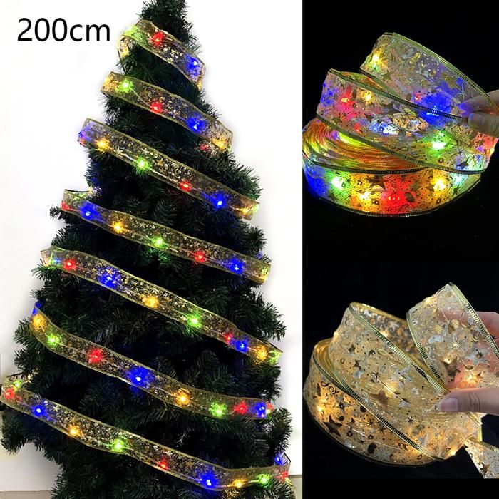 Guirlande Lumineuse à Piles 5 M - 50 Micro LED Blanc - Fil De Cuivre Flexible - Décoration Chambre, Fête, Noël - 4