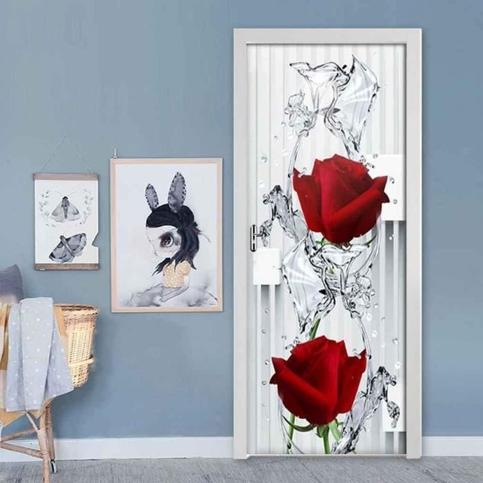 Sticker Porte Autocollant Poster De Porte 3D Aquarelle Tortue De Mer