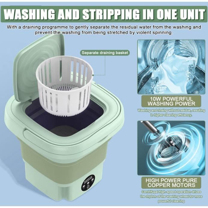 Mini Machine à Laver Et Sèche-Linge 2 En 1 Machine à Laver Manuelle