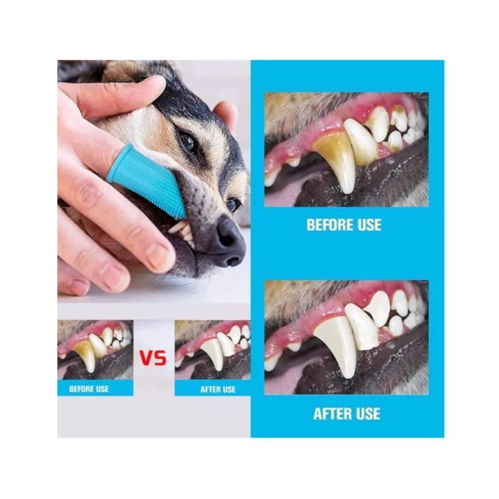 Jouet,Brosse à Dent Doigtier Très Douce Pour Animaux De Compagnie, Outil De Nettoyage Des Dents