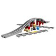 LEGO® 10872 DUPLO Town Les Rails Et Le Pont Du Train, jouet pour enfants 2-5 ans, Jeu De Construction Avec Klaxon en Brique Sonore-4