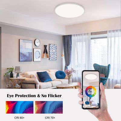 Plafonnier LED Rond Pour Salle De Bain - 30 Cm, 24W, 4000K, IP44, 2700 Lumens, Neuf