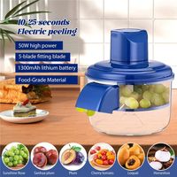 Machine à éplucher le raisin,éplucheur électrique rechargeable 50 W | Outil pour éplucher les petits fruits et tomates,pour appartement fête pique-nique camping et barbecue