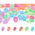 Mini Figurines Tortues Lumineuses - Lot de 50 - Résine - Décoration Intérieure - Couleurs