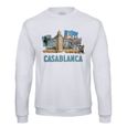 Sweat Shirt Homme Casablanca Collage Voyage Maroc Carte Postale-0