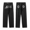 ECELEN 2022 Ropa chien imprimé Streetwear hommes Hip Hop Baggy jean pantalon Y2K vêtements droit ample Goth Denim pantalon-0