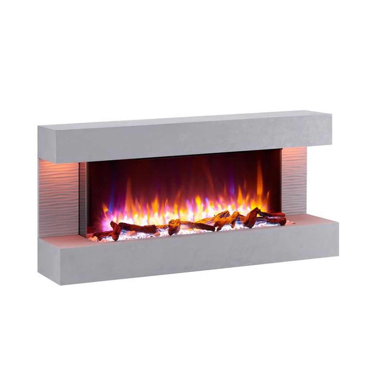 RICHEN Cheminée électrique Helia - Cheminée murale électrique avec ...