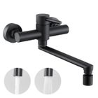 CECIPA MAX CECIPA Mitigeur de cuisine en acier inoxydable, robinet de cuisine pour montage mural, robinet d'évier noir