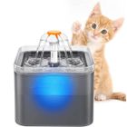KENETUOS Fontaine à Eau pour Chat Chien 2L, Distributeur Eau pour Chat Silencieux avec Filtre Remplaçable, Gris - KENUOS