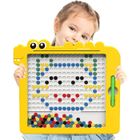 Planche à Dessin Magnétique - ZGEER - Jaune - Avec Billes Magnétiques - Stylo Inclus - Pour Enfants 3+ Ans