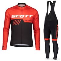 vélo ensemble - 4XL - Scott-Ensembles de maillots de cyclisme respirants à manches longues pour hommes, vête