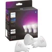 Ampoule à LED CEE: G (A - G) Philips Lighting Hue White & Col. Amb. GU10 Dreierpack 3x350lm 871951434276700 GU10 N/A Pu