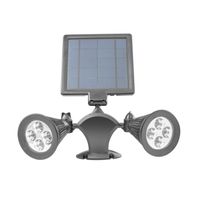Projecteur solaire LED double L450 de WI-LIGHT - 2x200 Lumens - Gris - Extérieur