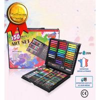 CONFO® Ensemble de stylos aquarelle pinceau pour enfants de 150 pièces crayons art graffiti outils de peinture bricolage boîte-cadea